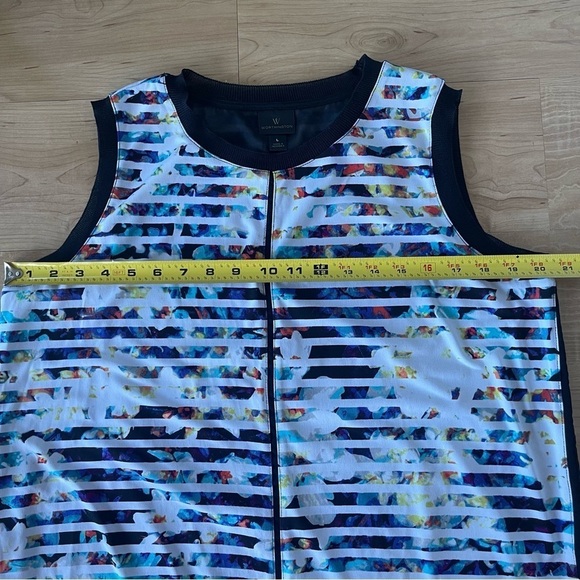 Worthington Sleeveless Multicolor Tiered Blouse Top Large Career Business Casual - Picture 7 of 8